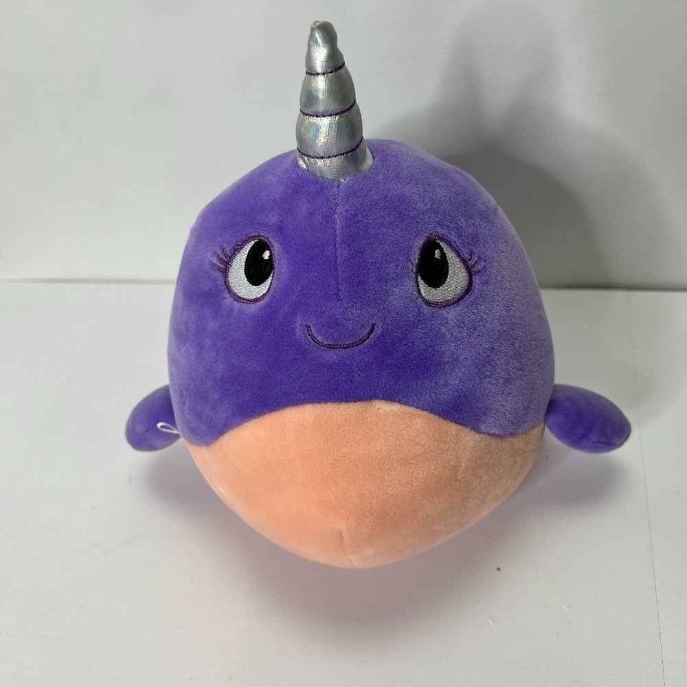 Fish Squishy Stuffed Toy Purple Medium Size